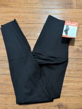ATTLADY Black High Waist Shaping Leggings